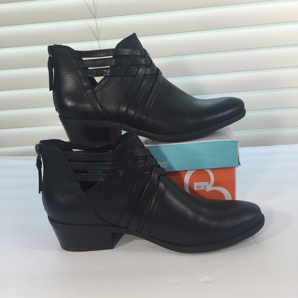 Baretraps Black Goldie Booties Size 8 1/2 NIB